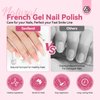 Saviland French Tip Nail Stickers: 5 Sheets French Nail Stickers 10ML White Gel Nail Polish Sponges for Gradient French manicure French Tips Guides Self-Adhesive French Nail Strips French Tip Liner