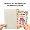 Prime Greetings Sister Mother's Day Card, Made in America, Thick Card Stock with Premium Envelope Packaged in a Reusable Presentation Mailer, Eco-Friendly, 5in x 7.75in
