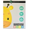 EcoFrenzy Kids Floss Picks 200 COUNT (4 packs of 50 Flossers) - BIODEGRADABLE Cornstarch - Strawberry Flavored
