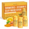 DERMAXGEN Organic Turmeric Mask Stick - for Clear, Radiant Skin - Acne & Scars Reduction, Healing Clay Pore Cleansing Facial Mask - Improve Skin Tone and Texture - All-Natural 1.4 Oz (Pack of 3)