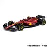 JODIYAAH Bburago 1/43 2022 F1-75 Scuderia Ferrari #16 Charles Leclerc F1-75 #55 Carlos Sainz Alloy Luxury Vehicle Diecast Cars Model Toy Collection Gift (F1-75 #55)