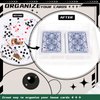 TLY 4pcs Plastic Playing Card Case Clear Card Deck Box Acrylic Playing Game Card Storage, 2 Decks Snaps Closed Card Holder Blank Business Card Organizer for 3.4x2.2inches Size Card