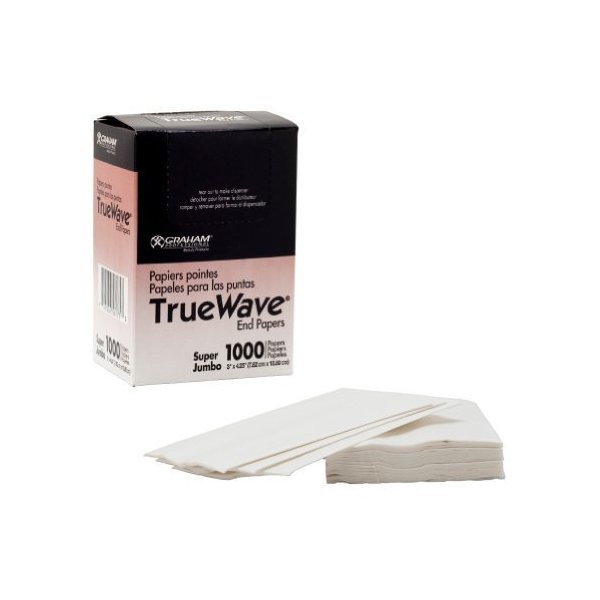 Graham Professional TrueWave Super Jumbo END PAPERS Hair Perm True Wave 1000ct
