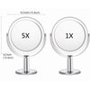 Miss Sweet Makeup Mirror Table Mirror with 5X Magnification & True Image (5X/1X Table Mirror)
