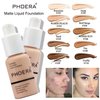 PHOERA Foundation,PHOERA CC Cream Foundation Color Correcting Anti Aging Hydrating Serum &SPF 25+,PHOERA Primer, PHOERA Makeup Foundation, Makeup Brushes (102 Nude+140 Buff Beige CC Cream)