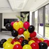 300 Pack Black Red Yellow Balloons - Black Red and Yellow Latex Balloons 12 inch - 100 of Each Color - Party Balloons Decoration Supplies