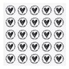 Paper Junkie 250-Pack Heart Stickers for Greeting Cards, Envelope Stickers for Wedding Invites, Thank You Cards, Letters, Clear Vinyl Save The Date Labels (1.25 in)