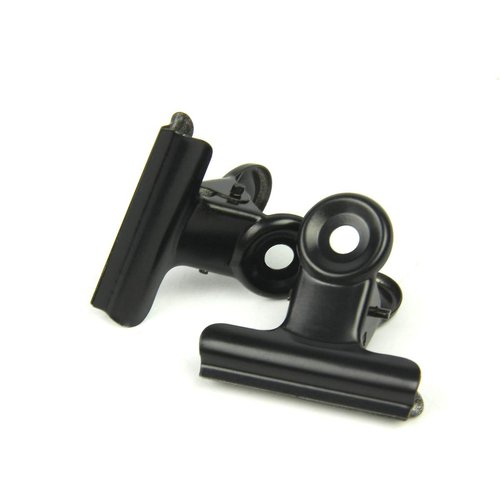 Coideal Black Small Bull Clips - 30 Pack Mini Metal Hinge Clips Tiny Binder Paper Clamps for Tags Bags Shops, Office and Home Kitchen (22mm)
