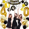 NORTHERN BROTHERS 40th Birthday Decorations for Men Women 40th Birthday Party Decor 40 Years Old Birthday Decorations Balloons Over The Hill Party Supplies 40th