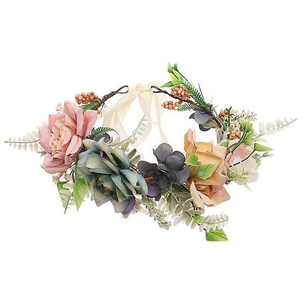 Vivivalue Fairy Flower Crown woodland floral headband Forest Elf Headpiece Elven Circlet Accessory for Women Girls Halloween Cosplay Renaissance Party