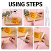 KALIONE 3ml Nail Oil Pen Empty Transparent Twist Pens, Cuticle Oil Dispenser Empty Nail Oil Pen with Brush Tip, Cosmetic Lip Gloss Container Applicators Eyelash Growth Liquid Tube(5 Packs)