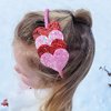 Doneace Valentine's Day Heart Headband Hair Band Glitter Hair Hoop Red and Pink Sequins Hair Accessories Headdress for Women Girls Valentine's Day New Year Wedding Birthday Party Gift