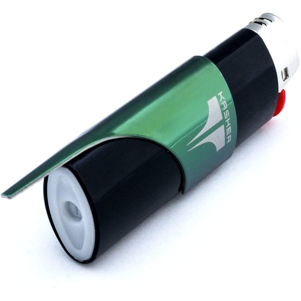 Kasher’s Classic Lighter Tool- Lightweight & Multi Tool Accessory for Lighters - Suitable to use as Pipe Cleaner, Cutter, etc (Without Lighter, Green)