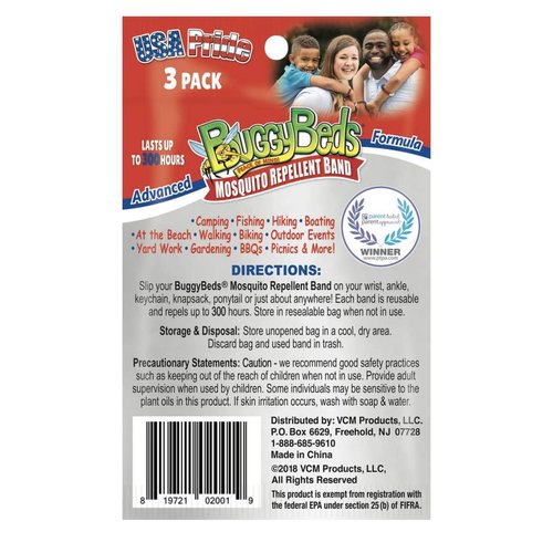 USA Mosquito Repellent Bracelet, 3-Pack
