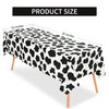 2 Pcs Cow Print Tablecloth Cow Plastic Table Cover 87 x 51 Inches Farm Animal Party Tablecovers for Cow Theme Birthday Party Supplies