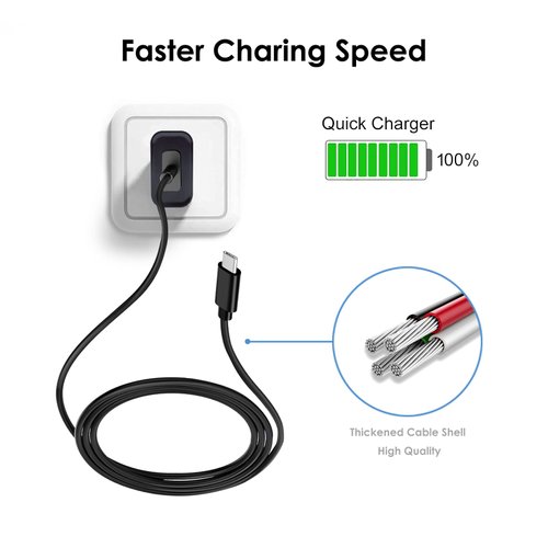Fast Wall Charger 5ft USB Type C Charging Cable Cord fit for TCL Flip Pro, TCL Flip & Flip 2, Alcatel Go Flip 4, Cricket Icon 2/3, Ovation 2/3, Sonim XP8 XP8800, Jitterbug Flip 2 Lively Smart 3 Phone