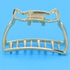 Lovely Cat Hair Claw Clips, Metal Strong Hold NonSlip Cat Shape Jaw Clips Hair Holder for Women, Fashion Claw Clips Hair Accessories (bright gold)