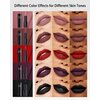 Black Lipstick Long Lasting for Women, Hydrating Matte Velvet Lip Gloss Superstay Liquid Lipstick Intense Color Non Stick Smudge-Proof & Waterproof Lipgloss Bold Glow Goth Lip Stick Makeup-05