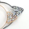 Bnikion Cat Ears Headband Rhinestone Cat Headbands Crystal Hair Hoop Women Party Headdress Cosplay Costume Headwear Halloween Makeup Handmade Headpiece Hair Band Hair Accessories 3 Pack