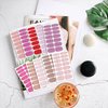 WOKOTO 20 Sheets Solid Pink Full Nail Polish Stickers False Nail Design Stickers Glitter Pink Gradient Nail Stickers Full Nail Wraps For Women Girls Nails Stick On Nail Polish Strips Nail Gel Stickers