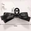 4PCS Hair Bows for Women, Black Hair Bow White Hair Bows with Silky Satin, Bow Hair Clips, Bow Claw Clip for Thick Thin Hair, Hair Accessories for Valentine's Gifts (Rice White+Black)