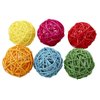 Bonka Bird Toys 1292 Pk6 Medium Colored 2" Vine Balls, Parrot Foot Talon Craft Part Cage Toy, Conure, Amazon, African Grey, and Similar