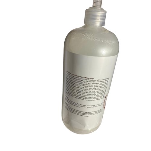 OLAZARAH Revitalizing Coconut Body Wash with Nourishing Coconut Oil and Coconut Milk Extract for Revitalization and Silky Skin, 32 Fl. oz.