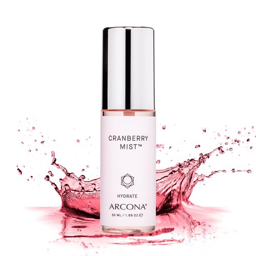 ARCONA Cranberry Mist - Vitamin C, Cranberry Extract, Manganese, Zinc + Moringa Seed Extract Revitalizes, Hydrates + Brightens - 1.69 Fl Oz. Made in The USA