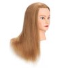 20-22" 100% Human hair Mannequin head Training Head Cosmetology Manikin Head Doll Head with free Clamp Stand (Blonde)