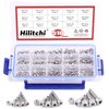 Hilitchi 510pcs M3 M4 M5 Stainless Steel Hex Socket Head Cap Bolts Screws Nuts Assortment Kit - 304 Stainless Steel (Hex Socket)