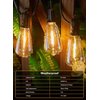 Brightown Outdoor String Lights with Remote, 38FT LED Patio Lights with 16 Shatterproof ST38 LED Bulbs, Waterproof Outside Hanging Lights for Backyard Garden Porch Party Decor, 2700K