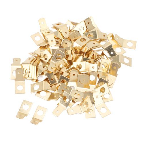 100PCS Quick Disconnect Connectors Non Insulated Solderless Adapters 10 Stud 1/4 Inch Male Spade Brass Crimp Connector