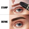 iMethod Eyebrow Stamp and Eyebrow Stencil Kit - Eyebrow Stamping Kit for Perfect Eyebrow Makeup, Eyebrow Pomade, 20 Eye brow Shaping Kit, Easy to Use, Long-Lasting, Brown