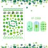 St. Patrick's Day Nail Art Stickers Decals Green Lucky Clover 3D Self-Adhesive Exquisite St. Patrick's Day Nail Decals Nail Art Supplies Women Nail Decorations 6 Sheets