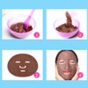LEORX 2Pcs Face Mask Maker Plate Silicone Reusable Facemask Seaweed Mud Mask Making Mold Facial Care Makeup Tool for Women Lady