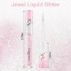Jutqut Jewel Liquid Glitter Eyeshadow, Twinkle Shimmer Eye Shadow Eyeliner, Long-Lasting, Multi-Dimensional Sparkle Finish, Quick Drying Shimmer Tears Loose Glitter Glue Korean Eye Makeup, 06#