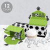 Big Dot of Happiness Goaaal - Soccer - Treat Box Party Favors - Baby Shower or Birthday Party Goodie Gable Boxes - Set of 12