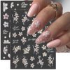 6 Sheets 5D Embossed Sakura Flower Nail Stickers For Nail Art,Cherry Blossom Petals Nail Design Nail Art Stickers Spring Floral Nail Decals Pink Flowers Nail Sticker For Nail Supplies Nail Accessories