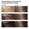 Instant Light Brown Hair Dye Shampoo 3 in 1, Herbal Hair Color Shampoo for Women Men, 17.60 Fl Oz Color Shampoo Hair Dye, Lasting Brown Hair Shampoo - Brown Hair Dye Shampoo (Light Brown)
