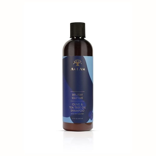 As I Am Dry & Itchy Scalp Care Shampoo - 12 ounce - Fights Dandruff and Seborrheic Dermatitis - Enriched with Zinc Pyrithione, Olive Oil, and Tea Tree Oil