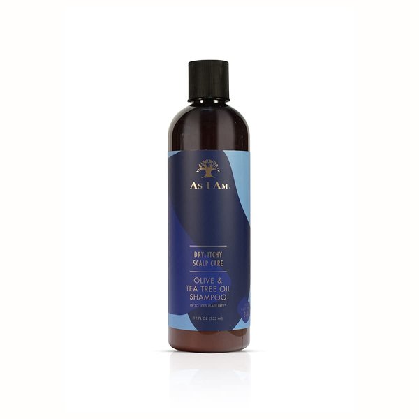 As I Am Dry & Itchy Scalp Care Shampoo - 12 ounce - Fights Dandruff and Seborrheic Dermatitis - Enriched with Zinc Pyrithione, Olive Oil, and Tea Tree Oil