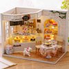 piberagi DIY Miniature Dollhouse Kit with Furniture, 1:24 Scale Creative Room Mini Wooden Christmas Doll House Accessories Plus Dust Proof for Kids Teens Adults(Cake Diary)