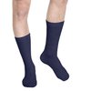 Truform Compression Socks, 15-20 mmHg, Men's Crew Length Mid-Calf Cushion Foot Socks, Navy, Small