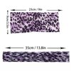 Woration Headband Yoga Leopard Print Cross Wide Elastic Headwear Head Wrap Hairband Twist Turban Knot Head wrap Hair Accessories for Women, Girls - Purple