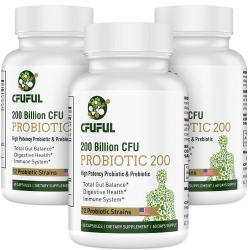 Probiotics for Women & Men - 200 Billion CFU 12 Strains Probiotics for Digestive Health Gut & Immune Health, Energy, with Organic prebiotics and probiotics Shelf Stable for Bloating 180 Capsules