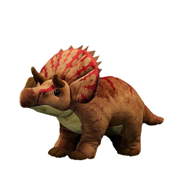 BABY FRANKIEZHOU Simulated Triceratops Plush Toys, 14 Inches Cute Realistic Triceratops Stuffed Animal Soft Dinosaur Plush Toy for Kids Gifts Home Decor All Ages