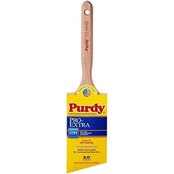 3" Purdy 144152730 Pro-Extra Glide Angled Sash Paint Brush, Tynex Chinex & Orel