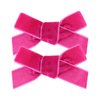 Hot Pink Hair Bow Clip - 2Pcs Baby Girls Velvet Hair Bows for Girls Toddler Bows Alligator Hair Clips Hair Barrettes Accessory for Babies Infant Toddlers Kids Gifts