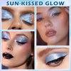 AIUEO Body Glitter Stick Blue Face Glitter Stick Mermaid Body Glitter Makeup Halloween Glitter Face Paint Holographic Chunky Glitter Sequin Stick-Blue