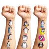 100 PCS Funny Summer Penguin Temporary Tattoos Sticker Animal Penguin Birthday Party Decorations Supplies Favors Gifts Girls Boys Baby Showers Prizes Cute Tattoo School Reward Themed Christmas Winter